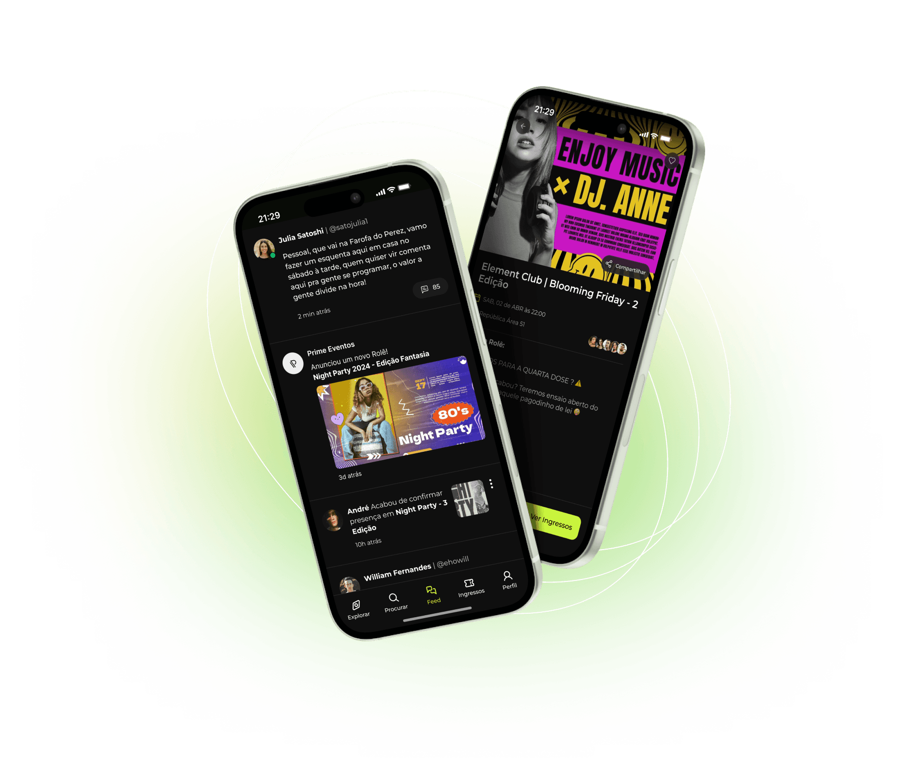 Features mockup